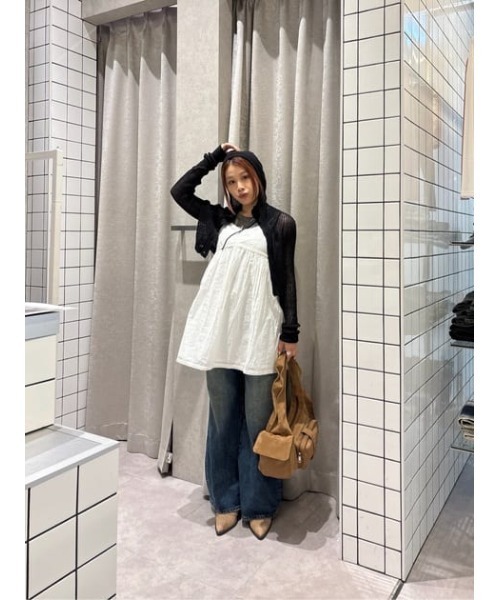 LAGUA GEM（ラグアジェム）の「HOPE LOOSEY BAGGY デニム（デニムパンツ・レディース・ライトブルー/ブルー・22inch/23inch/24inch/25inch/26inch）」の5枚目の写真