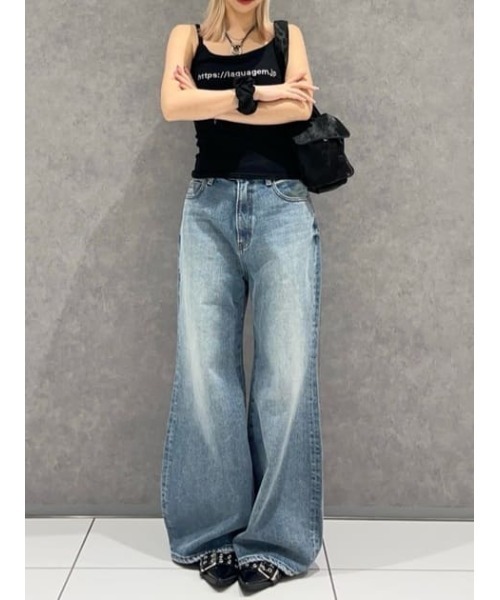LAGUA GEM（ラグアジェム）の「HOPE LOOSEY BAGGY デニム（デニムパンツ・レディース・ライトブルー/ブルー・22inch/23inch/24inch/25inch/26inch）」の15枚目の写真