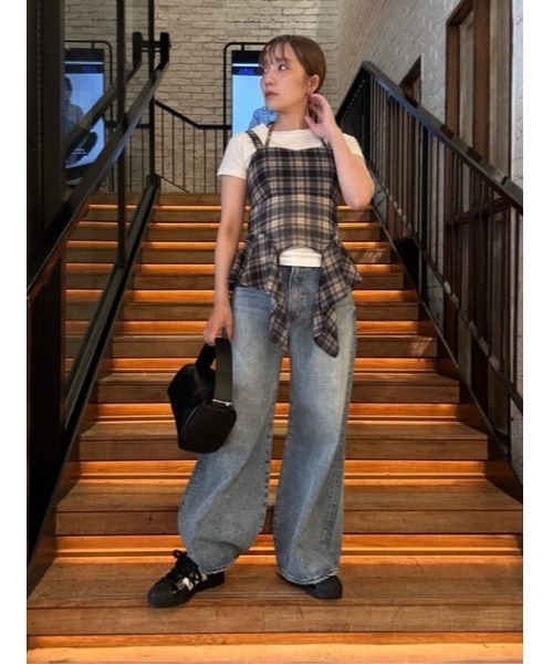 LAGUA GEM（ラグアジェム）の「HOPE LOOSEY BAGGY デニム（デニムパンツ・レディース・ライトブルー/ブルー・22inch/23inch/24inch/25inch/26inch）」の18枚目の写真