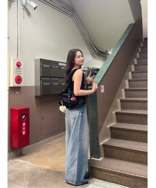 LAGUA GEM（ラグアジェム）の「HOPE LOOSEY BAGGY デニム（デニムパンツ・レディース・ライトブルー/ブルー・22inch/23inch/24inch/25inch/26inch）」の13枚目の写真