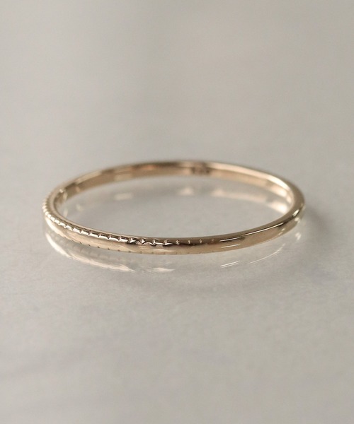 NOIR DE POUPEE(ノワールドプーペ)の「K10 layer ring きざみ(リング・レディース・ゴールド・#7/#9/#11/#13/#15)」の5枚目の写真