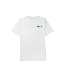 Tシャツ・カットソー MSGM Men T-shirt White 3840MM141257002 01 MSGM logo-print Cotton T-shirt | White | FARFETCH