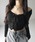 me+em select�i�~�[���Z���N�g�j�́u�y �Rcolor �z���[�X�A�b�v�t�����g���{���V���[�g�X�����g�b�v�X �^ lace up front ribbon short slim tops�iT�V���c/�J�b�g�\�[�j�v�b�u���b�N