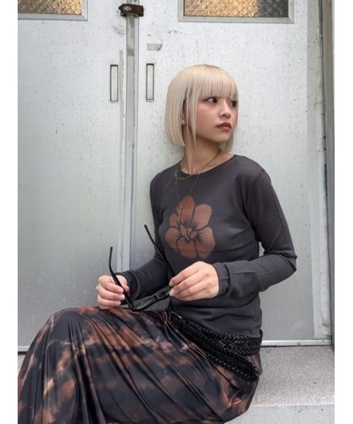 LAGUA GEM(ラグアジェム)の「FLOWER MESH ニット(ニット/セーター・レディース・ホワイト/カーキ/チャコールグレー・FREE)」の22枚目の写真