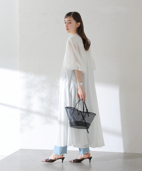 La TOTALITE（ラトータリテ）の「【洗える】ボイルシャツワンピース（ワンピース・レディース・ブラック/ホワイト/ブルー系その他・FREE）」の22枚目の写真
