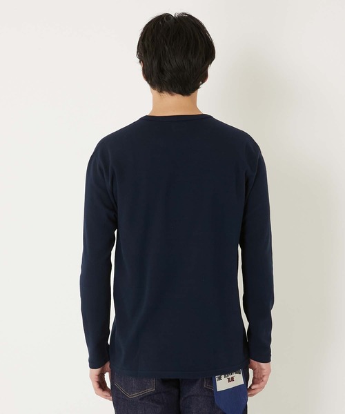 HOLLYWOOD RANCH MARKET(ハリウッドランチマーケット)の「ストレッチフライス コンフォータブル ロングスリーブ Tシャツ(Tシャツ/カットソー・メンズ・グレー/ホワイト/ダークネイビー/ブラック・SMALL/MEDIUM/LARGE/X-LARGE)」の8枚目の写真