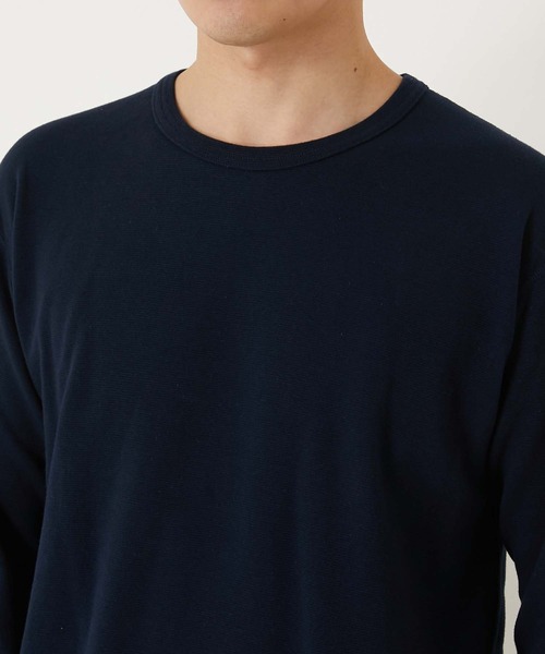HOLLYWOOD RANCH MARKET(ハリウッドランチマーケット)の「ストレッチフライス コンフォータブル ロングスリーブ Tシャツ(Tシャツ/カットソー・メンズ・グレー/ホワイト/ダークネイビー/ブラック・SMALL/MEDIUM/LARGE/X-LARGE)」の7枚目の写真