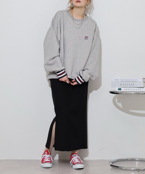 FILA HERITAGE（フィラヘリテージ）の「FILA HERITAGE CREW NECK SWEAT ロゴ刺繍 クルーネックスウェット（スウェット・メンズ・グレー/ネイビー・XL/L/M）」の19枚目の写真