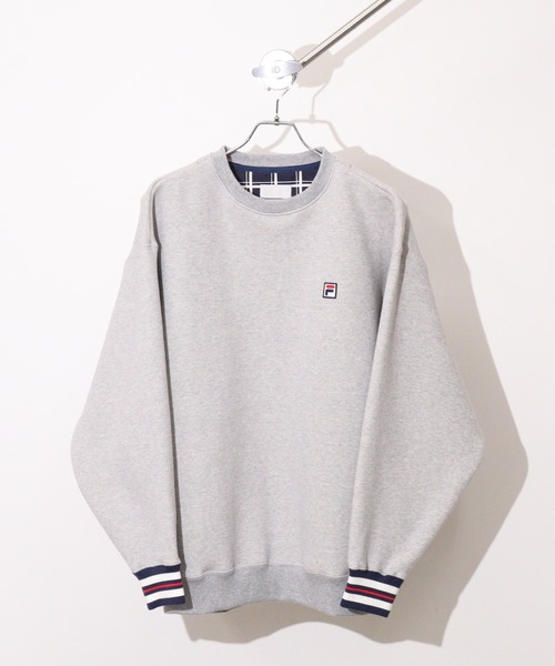 FILA HERITAGE（フィラヘリテージ）の「FILA HERITAGE CREW NECK SWEAT ロゴ刺繍 クルーネックスウェット（スウェット・メンズ・グレー/ネイビー・XL/L/M）」の15枚目の写真