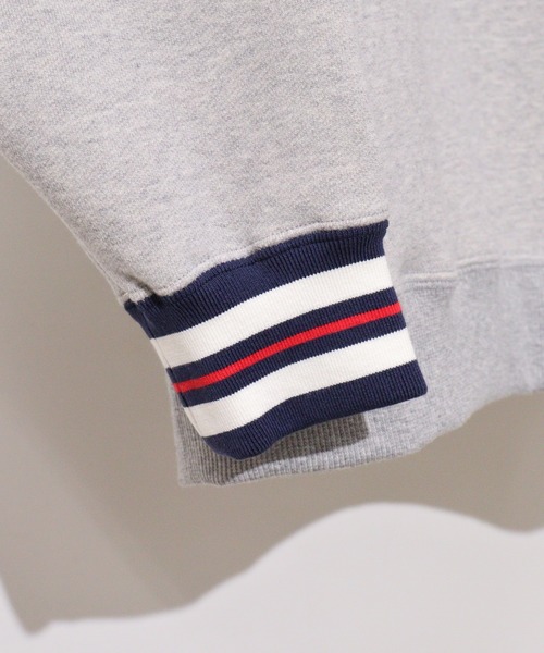 FILA HERITAGE（フィラヘリテージ）の「FILA HERITAGE CREW NECK SWEAT ロゴ刺繍 クルーネックスウェット（スウェット・メンズ・グレー/ネイビー・XL/L/M）」の7枚目の写真