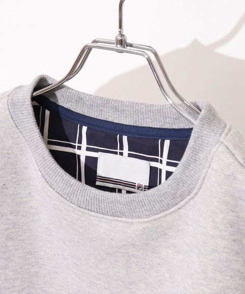 FILA HERITAGE（フィラヘリテージ）の「FILA HERITAGE CREW NECK SWEAT ロゴ刺繍 クルーネックスウェット（スウェット・メンズ・グレー/ネイビー・XL/L/M）」の16枚目の写真