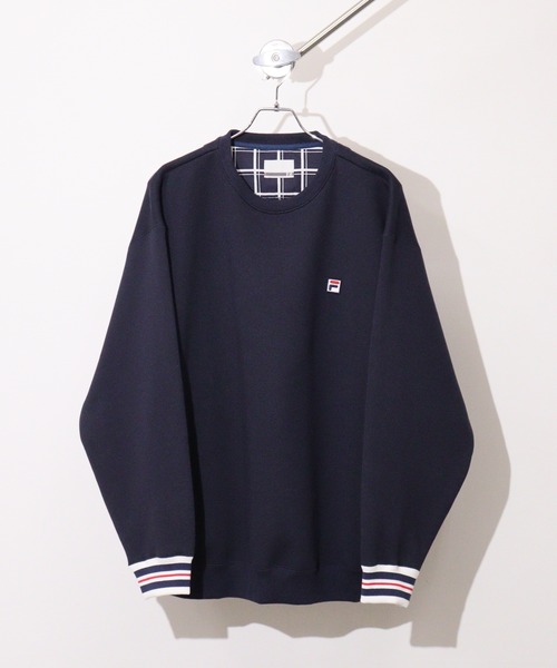 FILA HERITAGE（フィラヘリテージ）の「FILA HERITAGE CREW NECK SWEAT ロゴ刺繍 クルーネックスウェット（スウェット・メンズ・グレー/ネイビー・XL/L/M）」の13枚目の写真