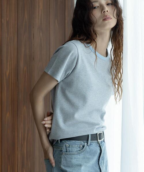 URBAN RESEARCH Sonny Label（アーバンリサーチサニーレーベル）の「JQベーシックコンパクトTシャツ（Tシャツ/カットソー・レディース・ブラック/ブルー系その他/グレー/ピンク・FREE）」の4枚目の写真