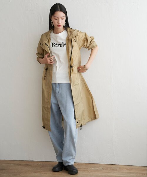 LBC（エルビーシー）の「【撥水】Wpc. ロングモッズ レインコート（レインコート/ポンチョ・レディース・オリーブ/ベージュ/グレー・FREE）」の10枚目の写真