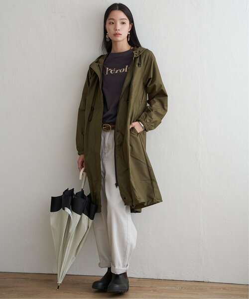 LBC（エルビーシー）の「【撥水】Wpc. ロングモッズ レインコート（レインコート/ポンチョ・レディース・オリーブ/ベージュ/グレー・FREE）」の13枚目の写真