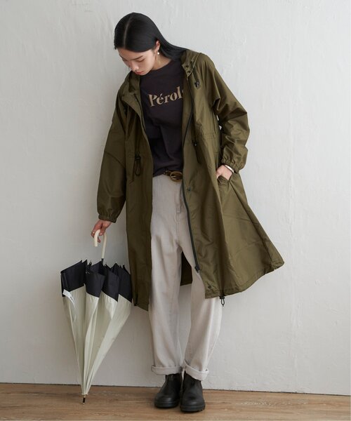 LBC（エルビーシー）の「【撥水】Wpc. ロングモッズ レインコート（レインコート/ポンチョ・レディース・オリーブ/ベージュ/グレー・FREE）」の14枚目の写真