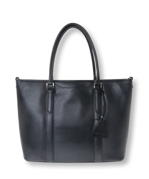 MEN'S BIGI（メンズビギ）の「【SEEKER/シーカー】別注ムラレザー2wayトート&ショルダーバッグ（トートバッグ・メンズ・ブラック/ネイビー/ダークブラウン・FREE）」の2枚目の写真