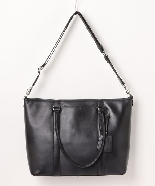 MEN'S BIGI（メンズビギ）の「【SEEKER/シーカー】別注ムラレザー2wayトート&ショルダーバッグ（トートバッグ・メンズ・ブラック/ネイビー/ダークブラウン・FREE）」の15枚目の写真