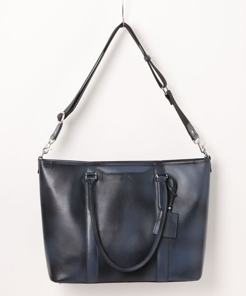 MEN'S BIGI（メンズビギ）の「【SEEKER/シーカー】別注ムラレザー2wayトート&ショルダーバッグ（トートバッグ・メンズ・ブラック/ネイビー/ダークブラウン・FREE）」の16枚目の写真