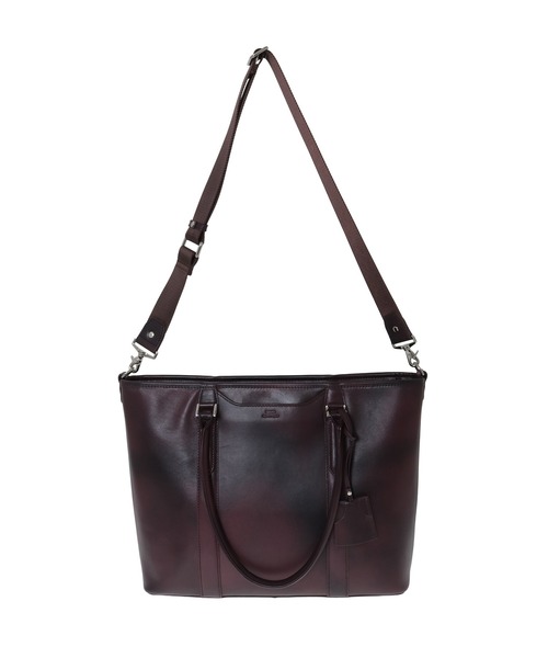 MEN'S BIGI（メンズビギ）の「【SEEKER/シーカー】別注ムラレザー2wayトート&ショルダーバッグ（トートバッグ・メンズ・ブラック/ネイビー/ダークブラウン・FREE）」の4枚目の写真