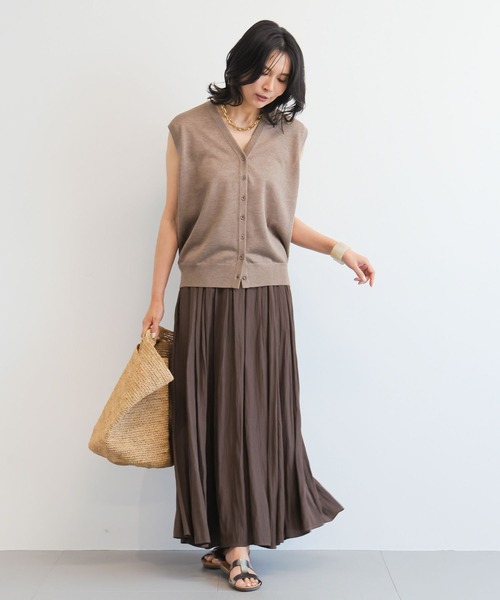 BARNYARDSTORM(バンヤードストーム)の「BARNYARDSTORM / ギャザーロングスカート / マシンウォッシャブル(スカート・レディース・ブラック/ブラウン・FREE)」の12枚目の写真