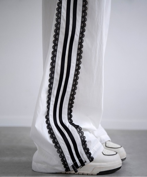 MAISON DE THERESE（メゾン ド テレーズ）の「レースリボン付きハイウエストワイドパンツ（その他パンツ・レディース・ホワイト/ブラック・S/M/L/XL）」の8枚目の写真