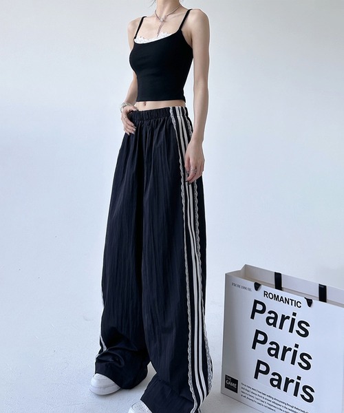 MAISON DE THERESE（メゾン ド テレーズ）の「レースリボン付きハイウエストワイドパンツ（その他パンツ・レディース・ホワイト/ブラック・S/M/L/XL）」の16枚目の写真