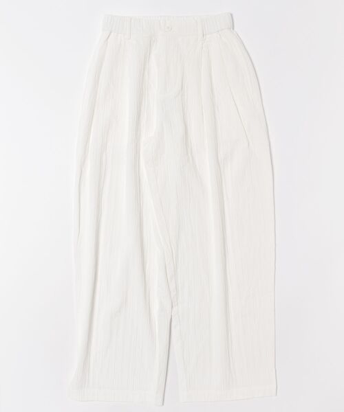 +CLOSET(プラスクローゼット)の「クリンクル加工ワイドパンツ(その他パンツ・メンズ・ブラック/ホワイト・X-LARGE/LARGE/MEDIUM)」の3枚目の写真