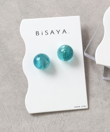 BiSAYA/ラウンド/マーブル/モザイク/ピアス