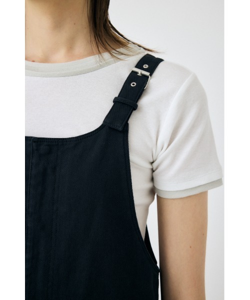 MOUSSY（マウジー）の「BELT SUSPENDER オーバーオール（つなぎ/オールインワン・レディース・ブラック/オフホワイト・1/2）」の14枚目の写真