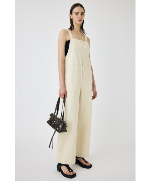 MOUSSY（マウジー）の「BELT SUSPENDER オーバーオール（つなぎ/オールインワン・レディース・ブラック/オフホワイト・1/2）」の5枚目の写真