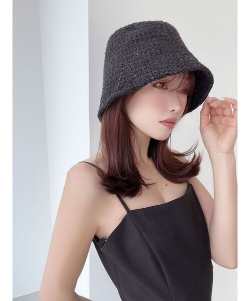 RESEXXY（リゼクシー）の「ツイードバケットハット（ハット・レディース・ホワイト/ブラック・FREE）」の11枚目の写真