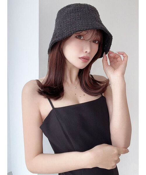 RESEXXY（リゼクシー）の「ツイードバケットハット（ハット・レディース・ホワイト/ブラック・FREE）」の10枚目の写真