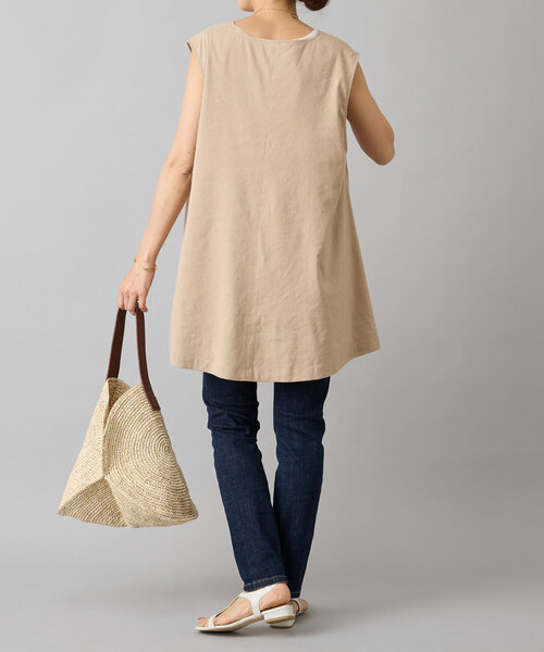 BEARDSLEY（ビアズリー）の「リネン混Ｕネックフレアベスト（ベスト・レディース・ブラック/ベージュ系その他/ベージュ系その他2・FREE）」の12枚目の写真