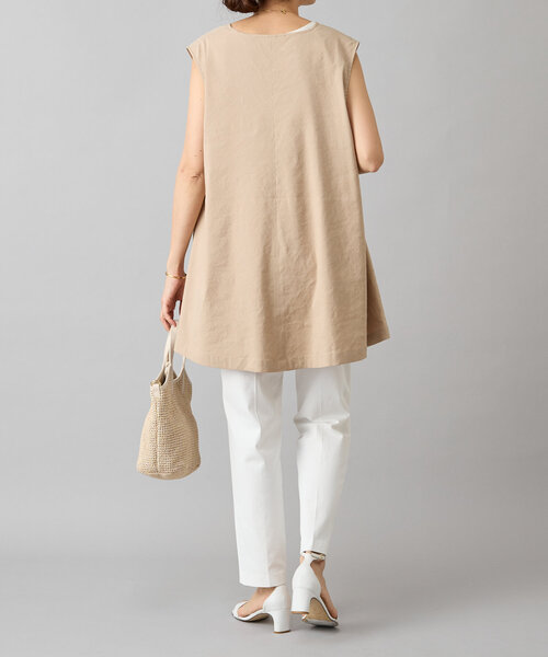 BEARDSLEY（ビアズリー）の「リネン混Ｕネックフレアベスト（ベスト・レディース・ブラック/ベージュ系その他/ベージュ系その他2・FREE）」の17枚目の写真