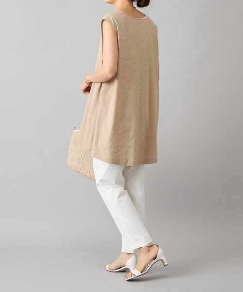 BEARDSLEY（ビアズリー）の「リネン混Ｕネックフレアベスト（ベスト・レディース・ブラック/ベージュ系その他/ベージュ系その他2・FREE）」の18枚目の写真