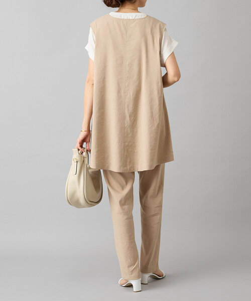 BEARDSLEY（ビアズリー）の「リネン混Ｕネックフレアベスト（ベスト・レディース・ブラック/ベージュ系その他/ベージュ系その他2・FREE）」の20枚目の写真