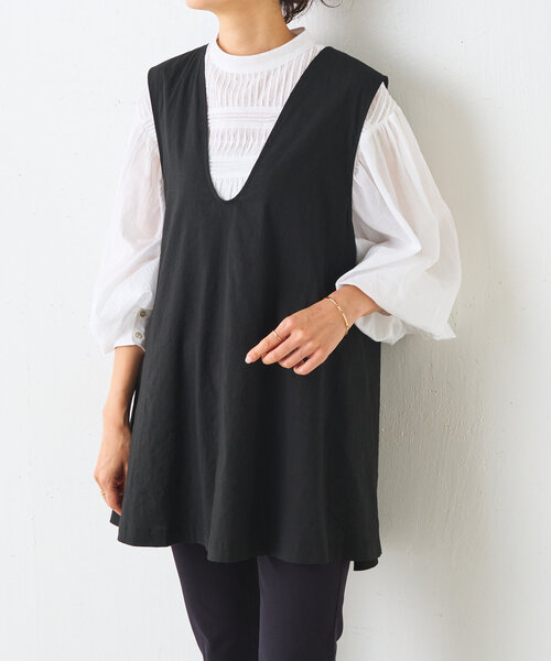 BEARDSLEY｜リネンショートベスト | Rakuten Fashion(楽天