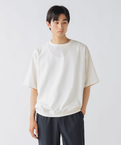 BEAMS HEART(ビームスハート)の「【ユニセックス】麻混 メランジ Tシャツ(Tシャツ/カットソー・メンズ・チャコールグレー/オフホワイト/ネイビー・M/XL/S/L)」の2枚目の写真