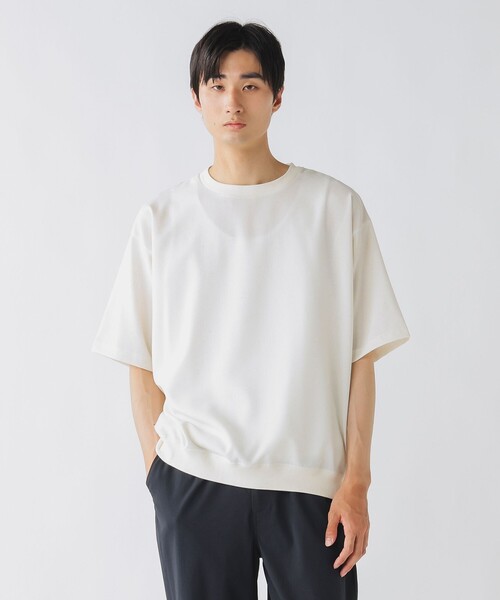 BEAMS HEART(ビームスハート)の「【ユニセックス】麻混 メランジ Tシャツ(Tシャツ/カットソー・メンズ・チャコールグレー/オフホワイト/ネイビー・M/XL/S/L)」の7枚目の写真