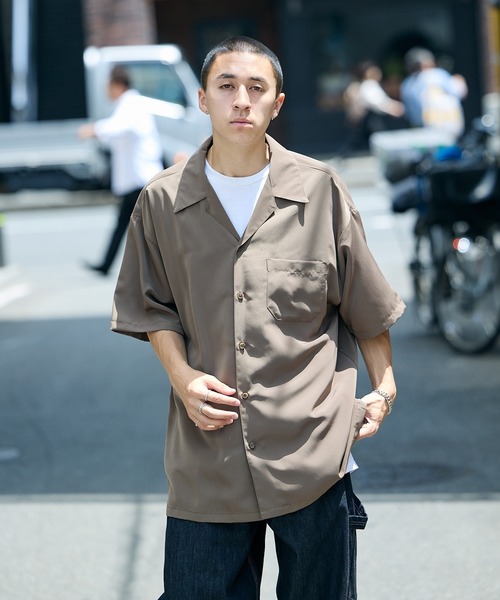 セール】CALTOP/キャルトップ CALTOP OPEN COLLER S/S SHIRT