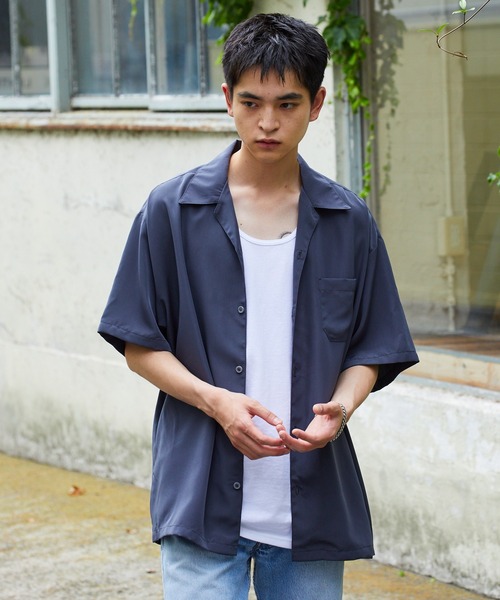 セール】CALTOP/キャルトップ CALTOP OPEN COLLER S/S SHIRT