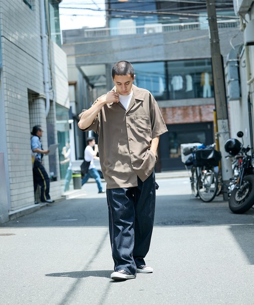 Cal Top（キャルトップ）の「CALTOP/キャルトップ CALTOP OPEN COLLER S/S SHIRT オープンカラー 開襟シャツ オーバーサイズ 半袖 メンズ 夏物 夏服（シャツ/ブラウス・メンズ・ネイビー/カーキ/ブラック/スカイブルー・L/XL/M/S）」の11枚目の写真