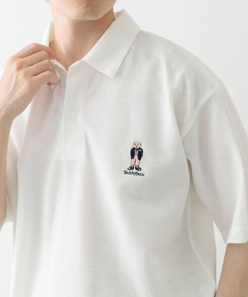 ITEMS URBANRESEARCH（アイテムズ アーバンリサーチ）の「Teddy Bear ワンポイント刺繍ポロシャツ（ポロシャツ・メンズ・ベージュ/ホワイト/ブラック・MEDIUM/LARGE）」の20枚目の写真