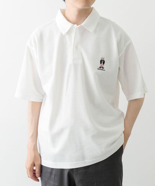 ITEMS URBANRESEARCH（アイテムズ アーバンリサーチ）の「Teddy Bear ワンポイント刺繍ポロシャツ（ポロシャツ・メンズ・ベージュ/ホワイト/ブラック・MEDIUM/LARGE）」の21枚目の写真