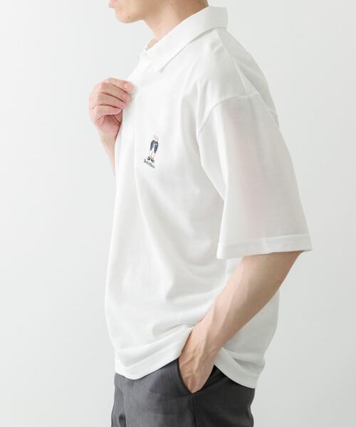 ITEMS URBANRESEARCH（アイテムズ アーバンリサーチ）の「Teddy Bear ワンポイント刺繍ポロシャツ（ポロシャツ・メンズ・ベージュ/ホワイト/ブラック・MEDIUM/LARGE）」の22枚目の写真