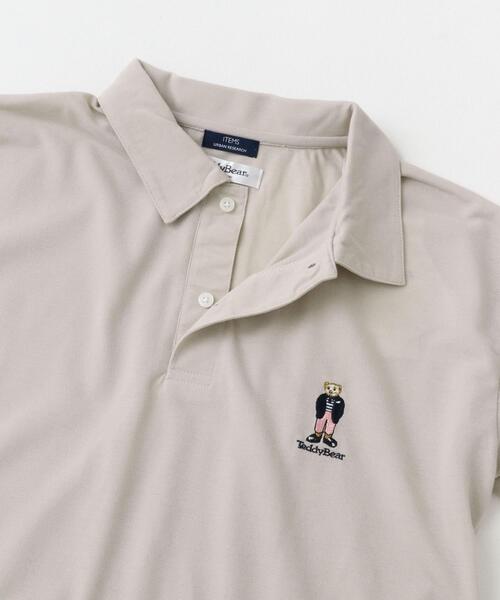 ITEMS URBANRESEARCH（アイテムズ アーバンリサーチ）の「Teddy Bear ワンポイント刺繍ポロシャツ（ポロシャツ・メンズ・ベージュ/ホワイト/ブラック・MEDIUM/LARGE）」の6枚目の写真