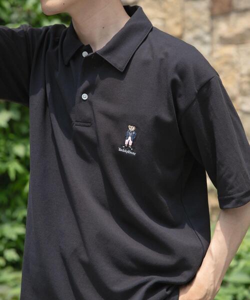 ITEMS URBANRESEARCH（アイテムズ アーバンリサーチ）の「Teddy Bear ワンポイント刺繍ポロシャツ（ポロシャツ・メンズ・ベージュ/ホワイト/ブラック・MEDIUM/LARGE）」の10枚目の写真
