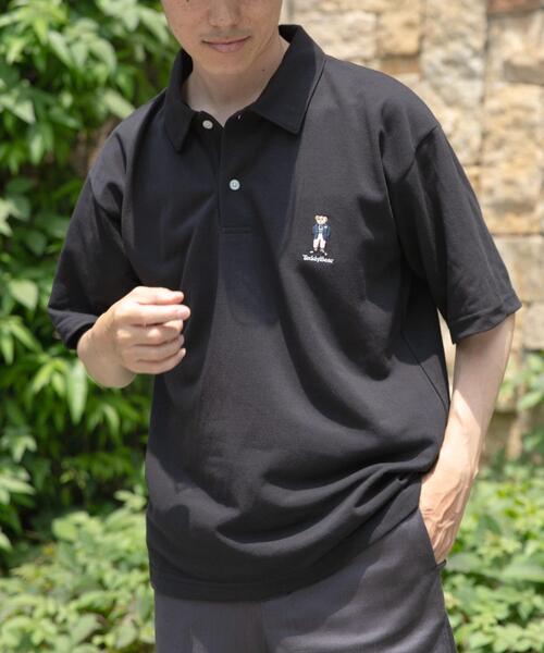 ITEMS URBANRESEARCH（アイテムズ アーバンリサーチ）の「Teddy Bear ワンポイント刺繍ポロシャツ（ポロシャツ・メンズ・ベージュ/ホワイト/ブラック・MEDIUM/LARGE）」の11枚目の写真