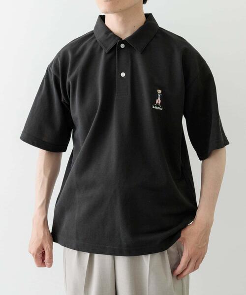 ITEMS URBANRESEARCH（アイテムズ アーバンリサーチ）の「Teddy Bear ワンポイント刺繍ポロシャツ（ポロシャツ・メンズ・ベージュ/ホワイト/ブラック・MEDIUM/LARGE）」の14枚目の写真